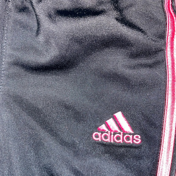 Adidas kids Black Tracksuit with Pink Stripes - Picture 5 of 10